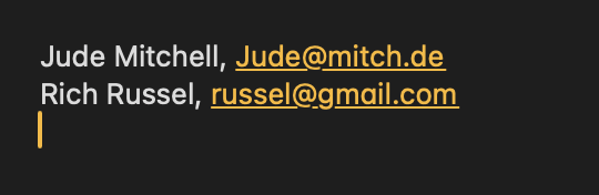 Paste input — name and email only, no date of birth